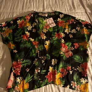 Vibrant Floral Kimono Blouse